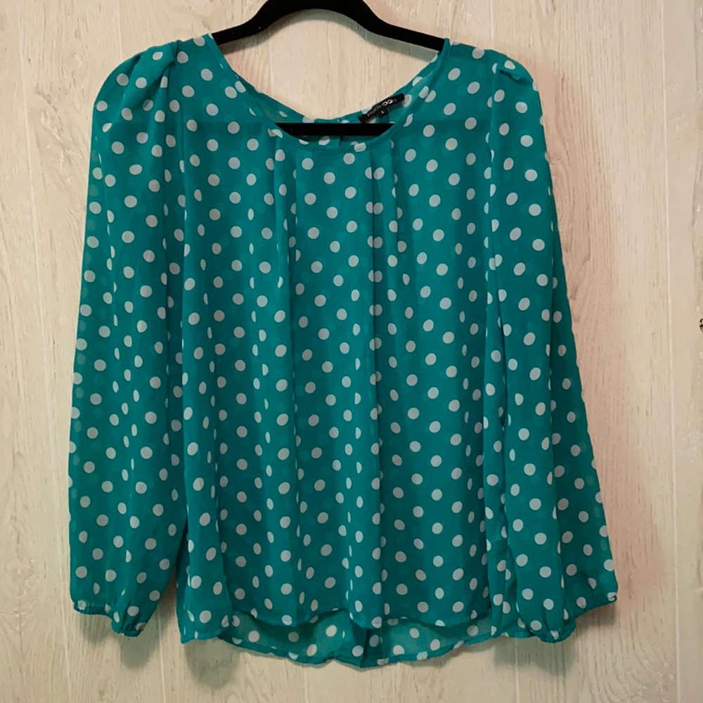 Sheer Polka dot Blouse